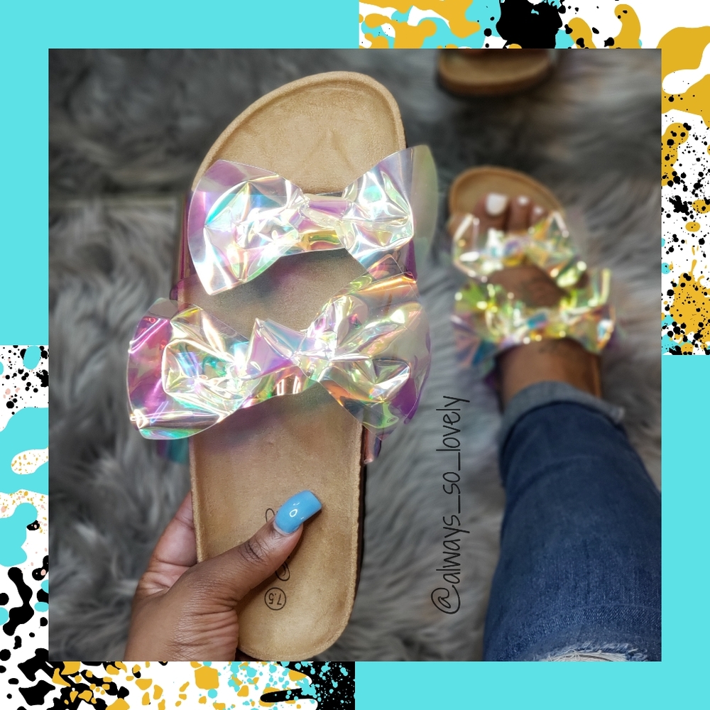 3/$15* Double bow iridescent slides